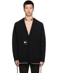 Givenchy - Black Wool Padlock Cardigan - Lyst