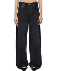 Citizens of Humanity - Citizens of Humanity Black Ayla Baggy Tuxedo Stripe Jeans - Lyst