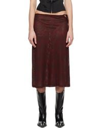 Our Legacy - Burgundy Ballon Midi Skirt - Lyst