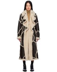 Chloé - Shearling And Leather Coat - Lyst