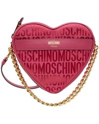 Moschino - Pink Logo Heart Bag - Lyst