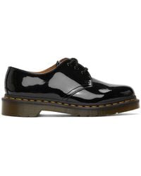 dr martens 1461 classic black patent flat shoes