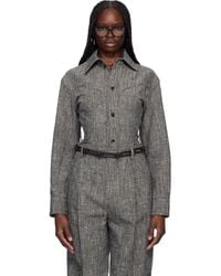 Bottega Veneta - Melange Viscose & Silk Shirt - Lyst