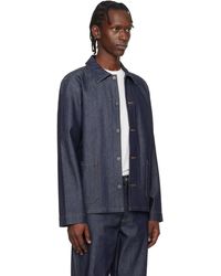 メンズ A.P.C. インディゴ Elvis デニムジャケット ブルー | Lyst
