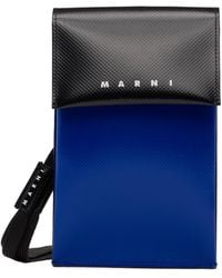 Marni - Black & Blue Logo Phone Holder - Lyst