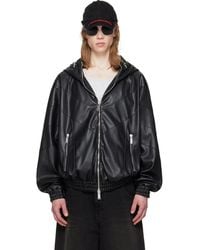 DSquared² - Zipped Hoodie Faux-Leather Jacket - Lyst