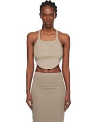 Rick Owens - Taupe Concordians Basic Rib Tank Top - Lyst