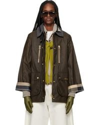 Barbour - Khaki Argill Waxed Jacket - Lyst
