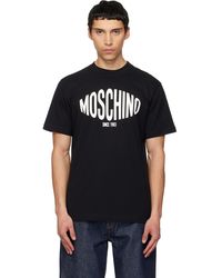 Moschino - Printed Organic Cotton Jersey T-Shirt - Lyst