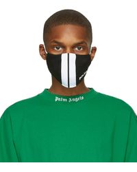 Palm Angels Black & White Classic Track Mask - Green
