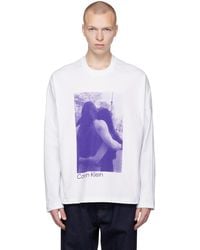 Calvin Klein - White Frisbee Long Sleeve T-shirt - Lyst