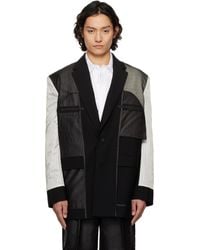 Feng Chen Wang - Deconstruction Patchwork Blazer - Lyst