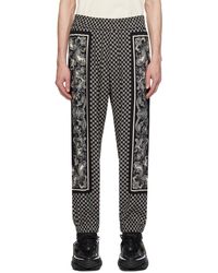 Balmain - Pantalon Noir À Motif À Petit Monogramme - Lyst