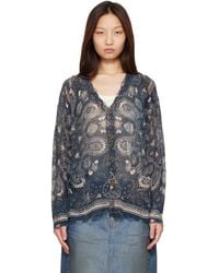 R13 - Printed Boyfriend Cardigan - Lyst
