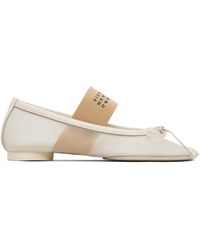 MM6 by Maison Martin Margiela - Off- Anatomic Numeric Ballerina Flats - Lyst