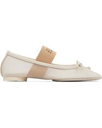MM6 by Maison Margiela - Off- Anatomic Numeric Ballerina Flats - Lyst