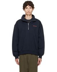 Helmut Lang - Logo Quarter Zip Sweatshirt - Lyst