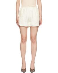 TOTEME - Off- Monogram Silk Pj Shorts - Lyst