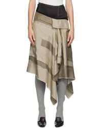 Edward Cuming - Khaki & Carcass Midi Skirt - Lyst