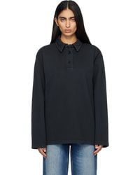 A.P.C. - Polo À Manches Longues Noir - Lyst