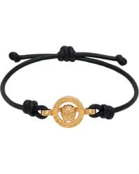 Versace - Bracelet En Cuir À Logo Medusa '95 - Lyst