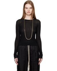Rick Owens - Temple Cropped Rib Ls T-shirt - Lyst