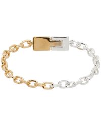 Bottega Veneta - Gold & Silver Chain Ring - Lyst