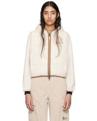 Moncler - Off- Logo Patch Down Jacket - Lyst
