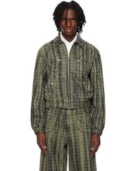 Egonlab - Lining Denim Bomber Jacket - Lyst