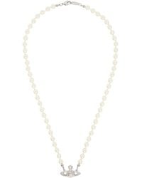 Vivienne Westwood - Mini Bas Relief Faux-Pearl Necklace - Lyst