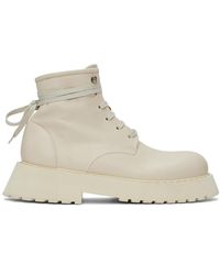 Marsèll - Off-white Micarro Lace-up Ankle Boots - Lyst