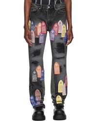 Who Decides War - Patch Arched Repaired Distressed Jeans - Lyst