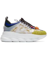 Versace Baskets blanches Barocco Chain Reaction - Multicolore