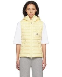 Moncler - Yellow Glygos Down Vest - Lyst