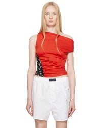 Marine Serre - Ssense Exclusive Soft Jersey Draped Top - Lyst