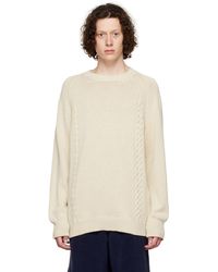 Margaret Howell - Off-white Stretched Cable Sweater - Lyst