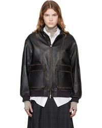 DUNST - Stand Collared Leather Jacket - Lyst