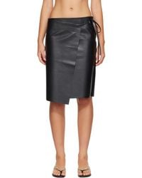 St. Agni - Leather Everyday Wrap Midi Skirt - Lyst
