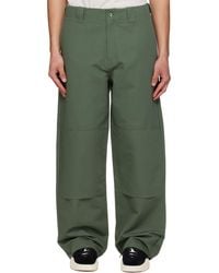 KENZO - Khaki Paris Double Knee Chino Trousers - Lyst