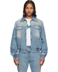 Balmain - Cropped Lined Denim Jacket - Lyst