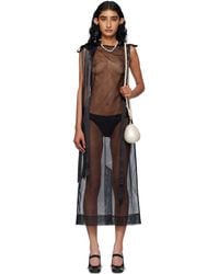 Simone Rocha - Sheer Bow Ribbon Tail Midi Dress - Lyst