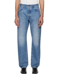 Givenchy - Jean Droit Bleu À Effet Délavé Shadow - Lyst