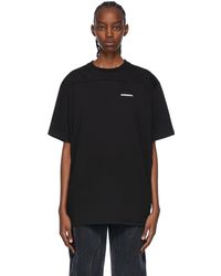 Adererror - T-shirt noir en coton - Lyst
