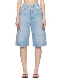 Acne Studios - Loose Fit Denim Shorts - Lyst