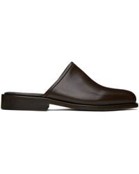 Lemaire - Brown Square Mules - Lyst
