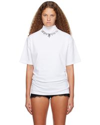Pushbutton - T-shirt blanc à image de collier - Lyst