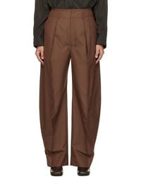 Lemaire - Curved Volume Tailored Trousers - Lyst