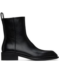 Alexander Wang - Black Throttle Leather Ankle Boots - Lyst