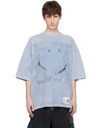 Maison Mihara Yasuhiro - Bleached Smily Face Print T-Shirt - Lyst