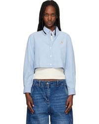 Maison Kitsuné - Baby Fox Cropped Shirt - Lyst